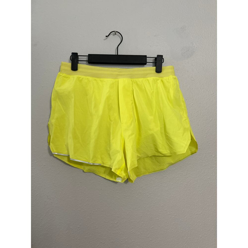 Lululemon Mens Fast Free Short 3” Lined Running Shorts Sz M Highlight Yellow
